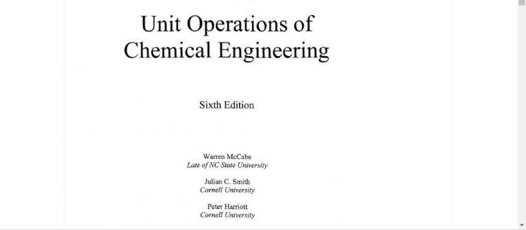 unit operation of chemical engineering 6 th edition solution