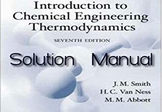 Introduction to Chemical Engineering Thermodynamics 7th Edition Solution Manual PDF